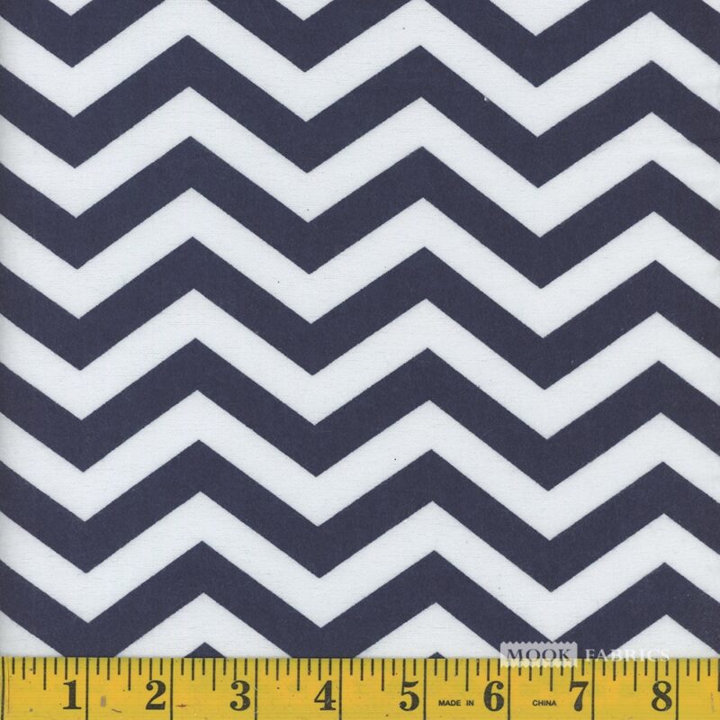 7086 Mook Fabrics Flannel Chevron Navy 116449