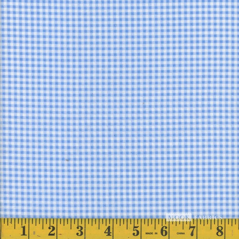 7089 Mook Fabrics Flannel Gingham Aqua 86986