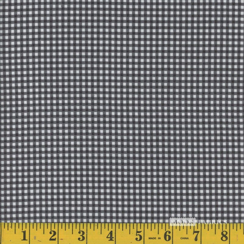 7090 Mook Fabrics Flannel Gingham Black 95228