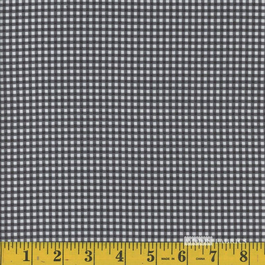 7090 Mook Fabrics Flannel Gingham Black 95228