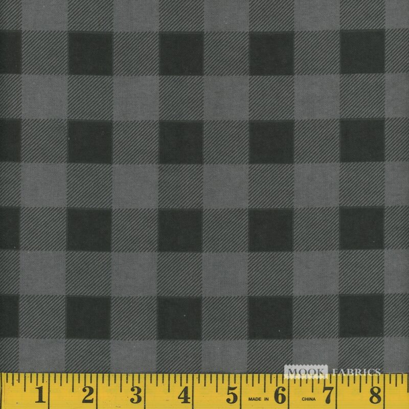 7093 Mook Fabrics Flannel Buffalo Plaid Grey 103961