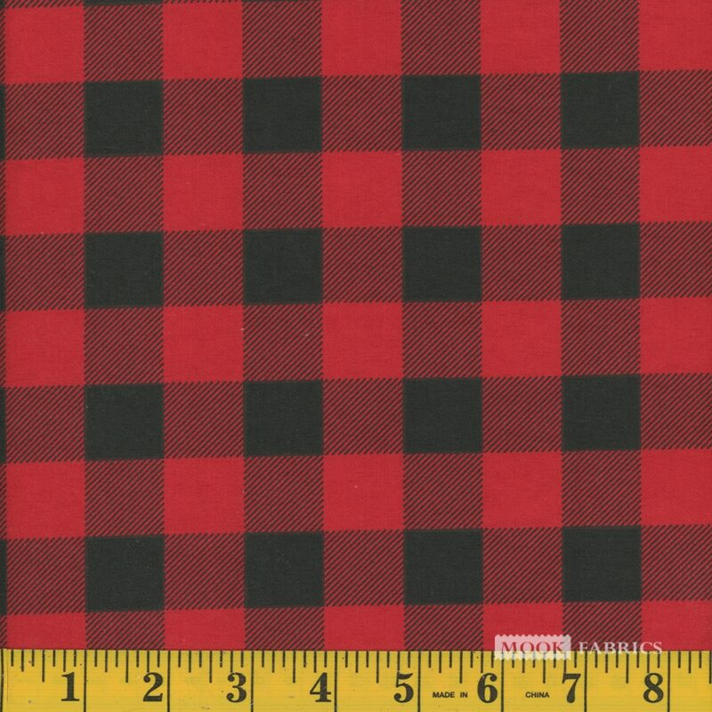 7094 Mook Fabrics Flannel Buffalo Plaid Red 103966