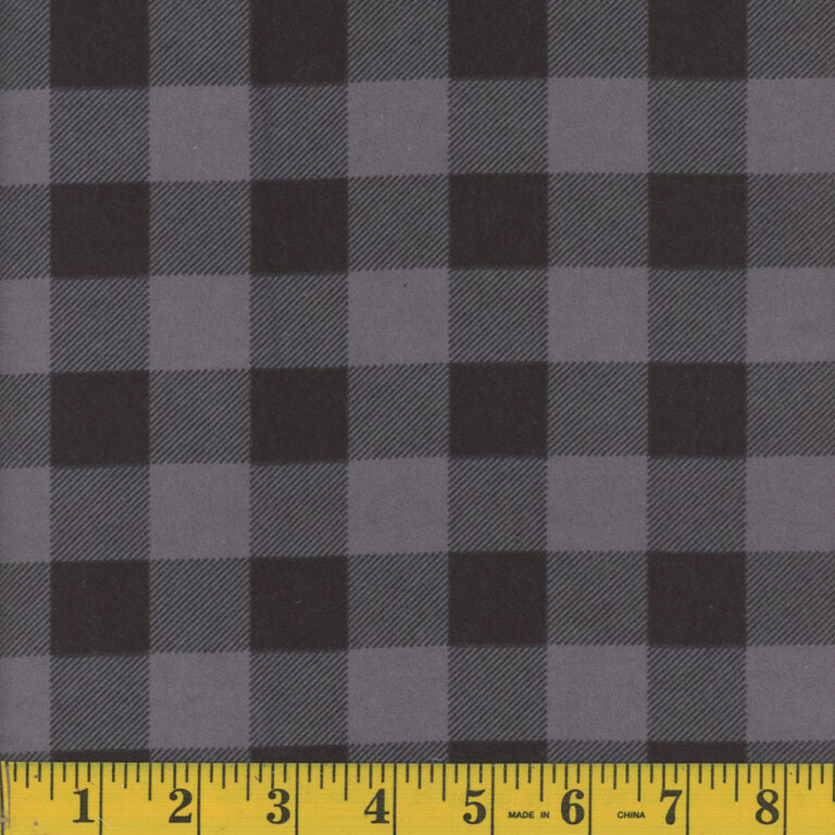 7096 Mook Fabrics Flannel Buffalo Plaid Silver 127484