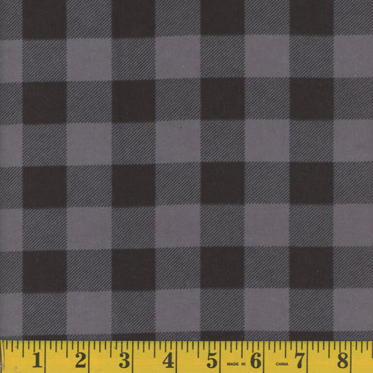 7096 Mook Fabrics Flannel Buffalo Plaid Silver 127484