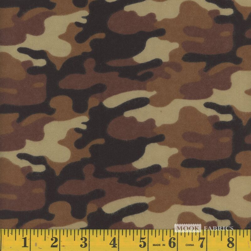 7109 Mook Fabrics Flannel Camo Brown 70046