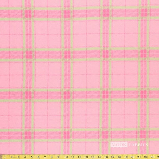 7112 Mook Fabrics Polar Fleece Frankel Plaid Pink 137792