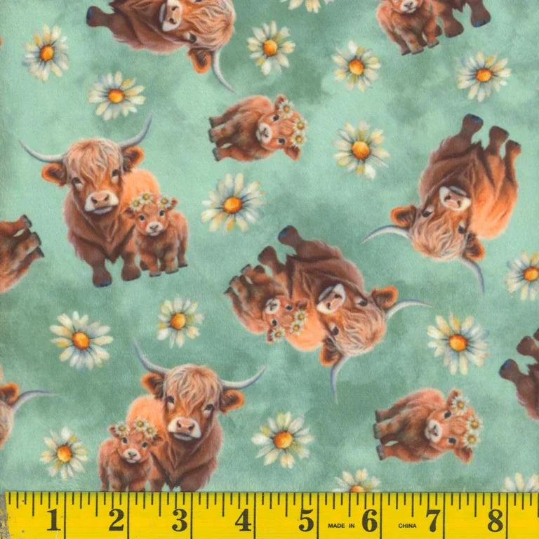 7117 Mook Fabrics Minky Woolly Wanderer Green 144474