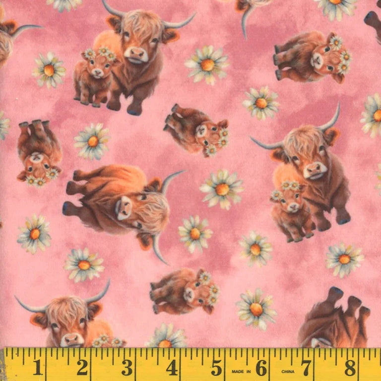 7118 Mook Fabrics Minky Woolly Wanderer Pink 145141