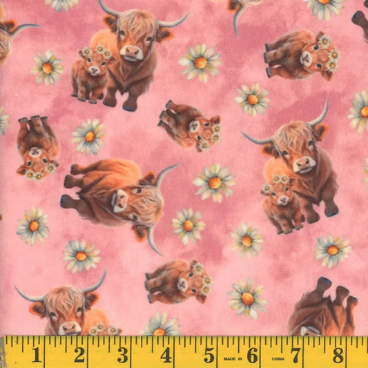 7118 Mook Fabrics Minky Woolly Wanderer Pink 145141