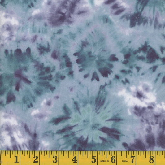 7120 Mook Fabrics Minky Fleece Tie Dye Purple Blue 63741