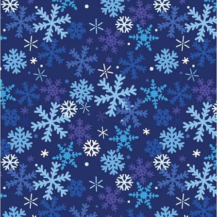 7146 Benartex Designer Fabrics Flannel Winter Wonders Winter Snowflakes Navy 14823F-57