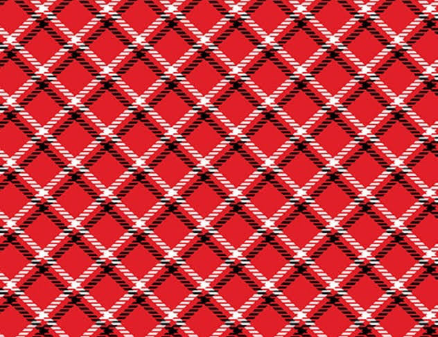 7147 Benartex Designer Fabrics Flannel Winter Wonders Plaid Red 14824F-10