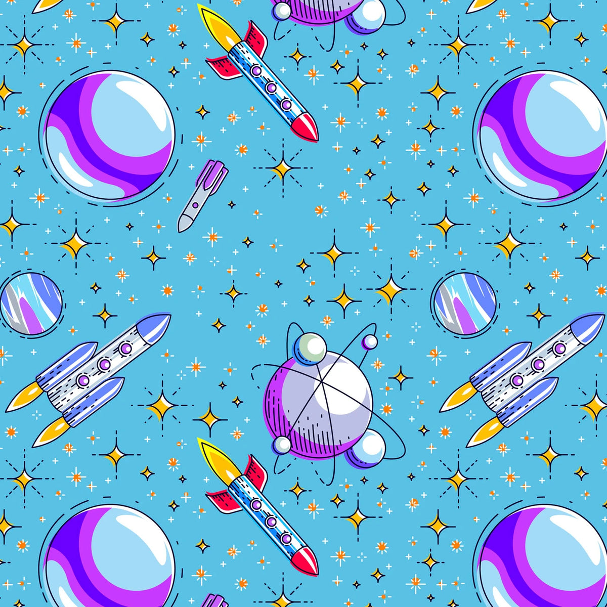 7178 Fantastic Flannel Up in Space Multi DATDX-5317-4F-2