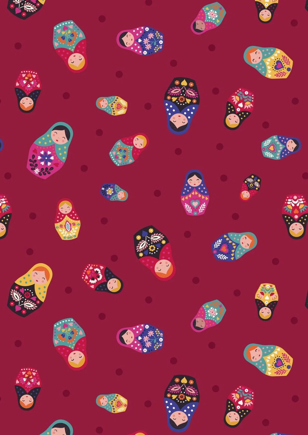 Lewis & Irene Little Matryoshka Matryoshka Dark Red A566-2