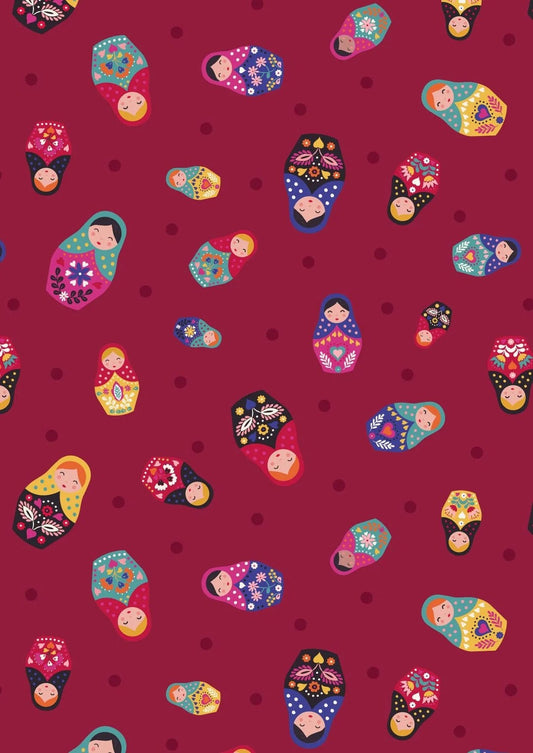 Lewis & Irene Little Matryoshka Matryoshka Dark Red A566-2