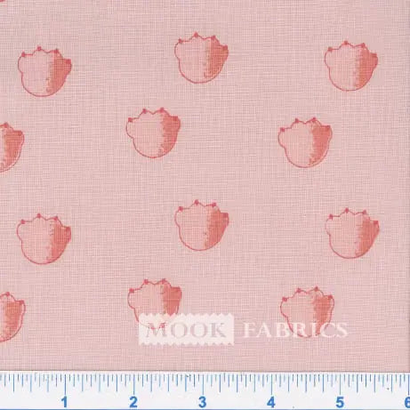 1084 Mook Fabrics Hippo Paws Pink 75623