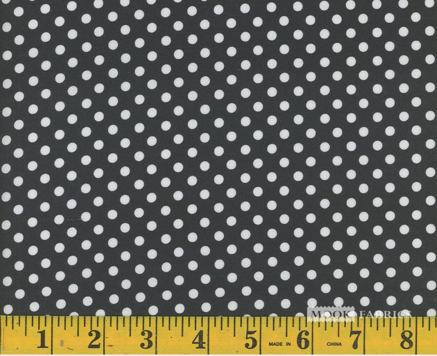 8478 Mook Fabrics Medium Dots Black