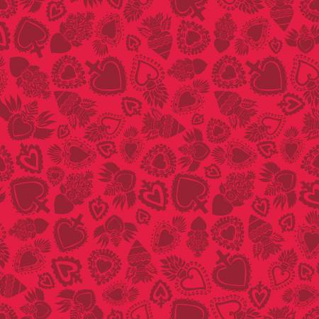 Riley Blake Amor Eterno Hearts Red C11813