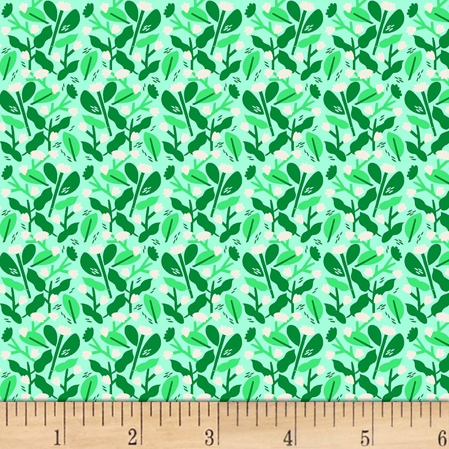 P&B Textiles Ayumi Leaf Green 03150-G