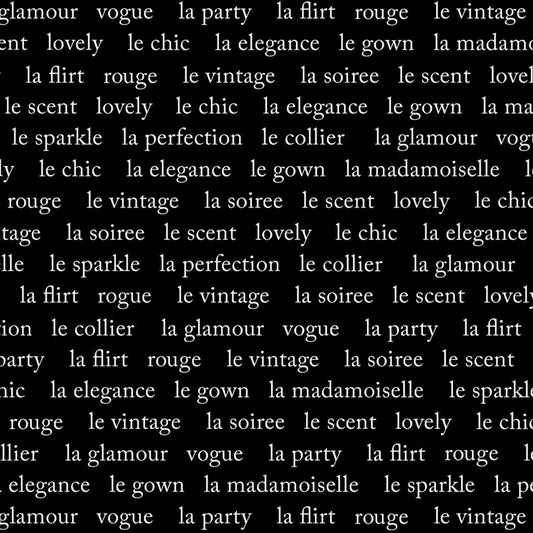 P&B Textiles Couture Nior Words Black 04286-B