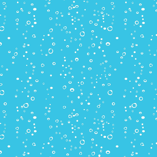8018 Benartex Mystical Mermaids Water Bubbles Turquoise CP12521