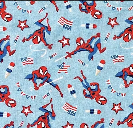 8037 Camelot Fabrics Marvel Spidey Patriotic Toss