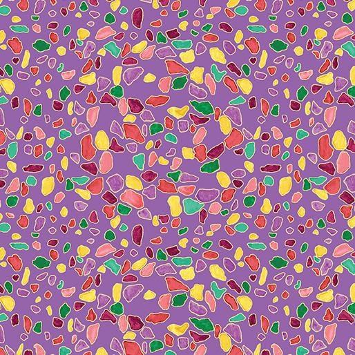 8100  Benartex Designer Fabrics Not Your Mama's Garden Stained Glass Lavender 13626-62