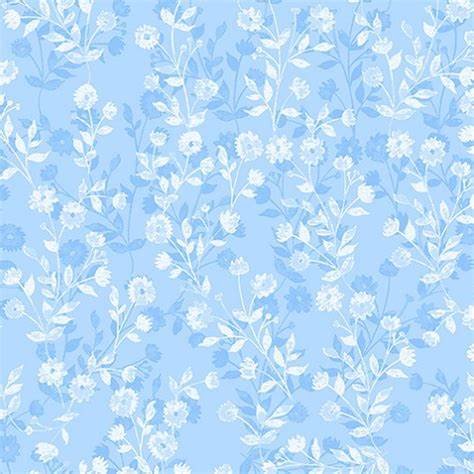 8101 Benartex Designer Fabrics Daisy Delight Floral Silhouette Light Blue 12460-05