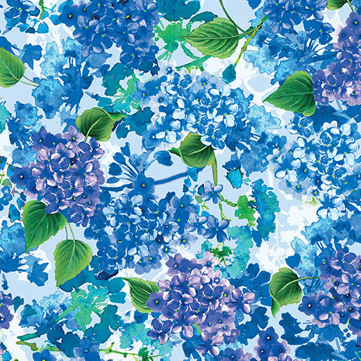 8281 Benartex Designer Fabrics Butterfly Bliss Floral Bliss Light Blue 12813-05
