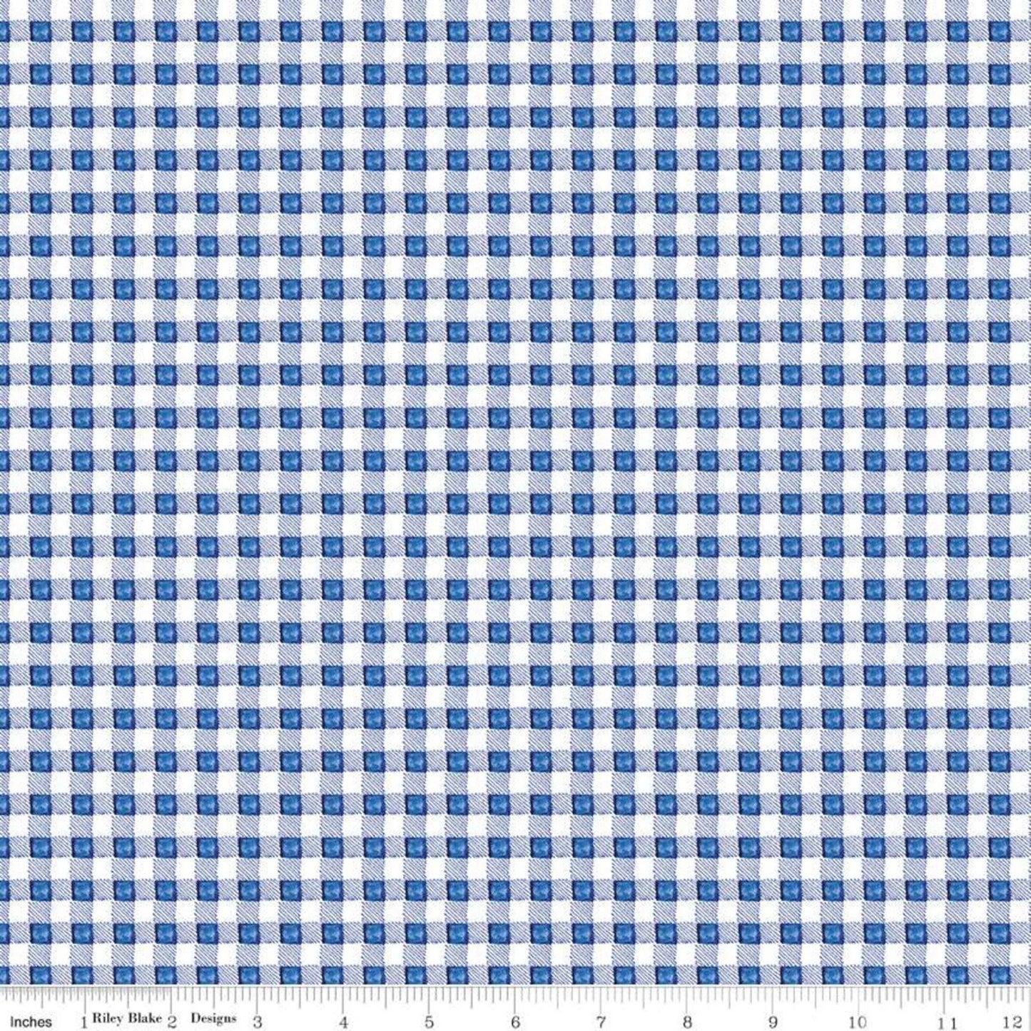 Riley Blake Sunshine and Dewdrops Gingham Blue C11977