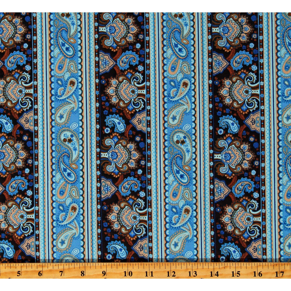 Lady Katheryn FabriQuilt 9304 Blue Paisley Fabric 4 Fun LLC
