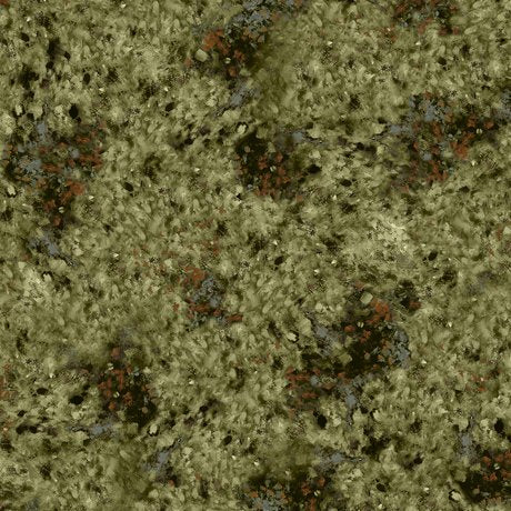 QT Fabrics Mountain Goat Green Rock Texture 28439-H