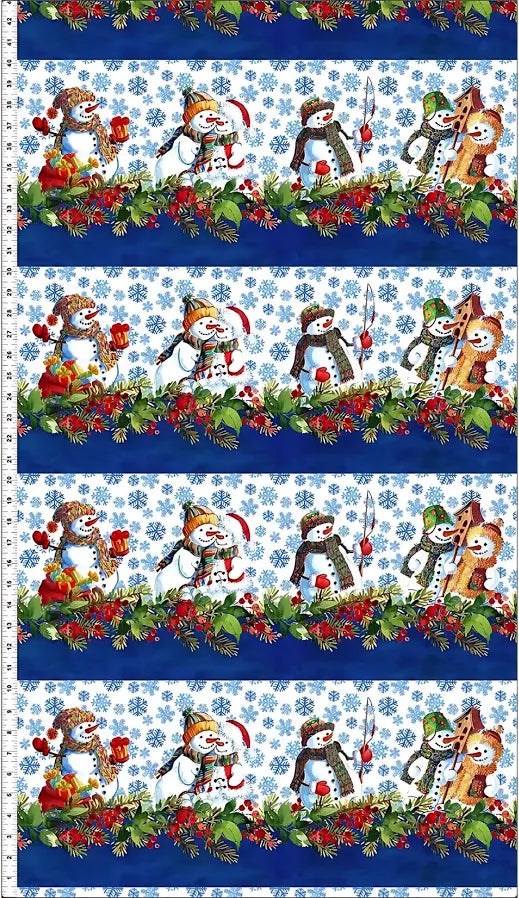 8608 In The Beginning A Year of Art Border Stripe IBFYEA41UOA-1 White