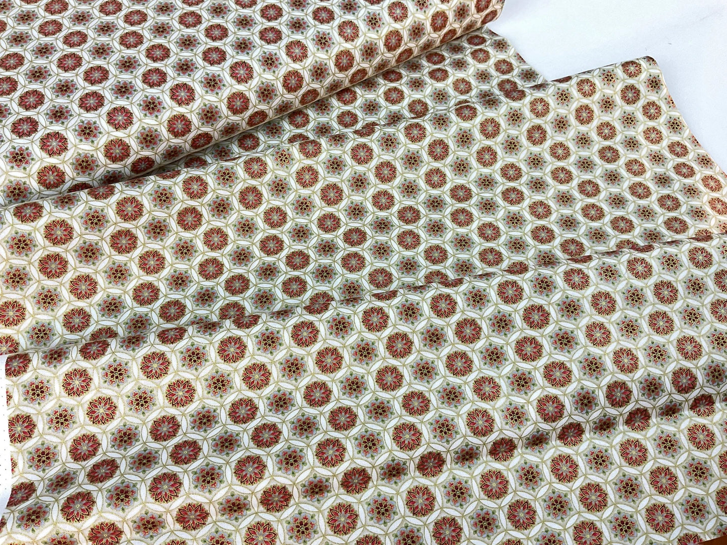 8610 Timeless Treasurers Fabrics Kyoto Garden Japanese Metallic Cream CM1676