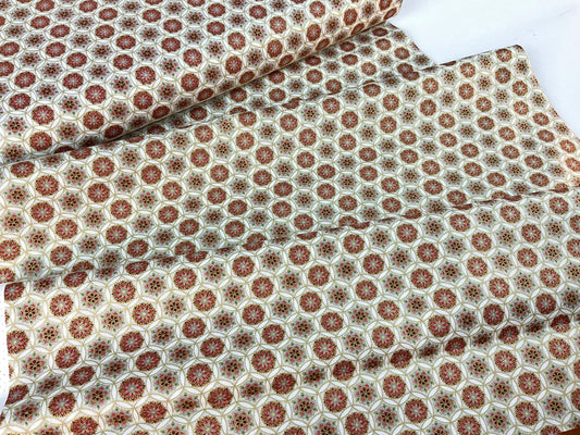 8610 Timeless Treasurers Fabrics Kyoto Garden Japanese Metallic Cream CM1676