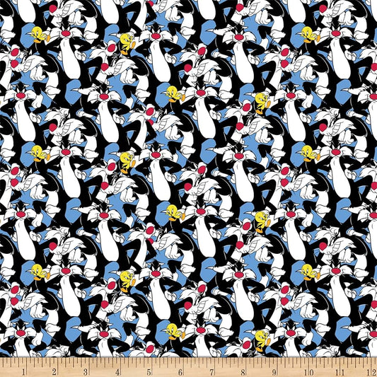 8662 Camelot Fabrics Looney Tunes Sylvester & Tweety Blue 23600168
