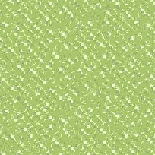 8664 Benartex Designer Fabrics Better Not Pout Holly Shadow Lime 10178-42