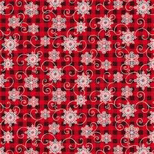 8669 Benartex Designer Fabrics Joy of the Season Plaid Snowflakes Red 13097