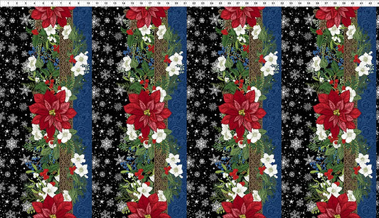 8677 In The Beginning Winter Blooms Border Stripe by Jason Yenter 2WB-2