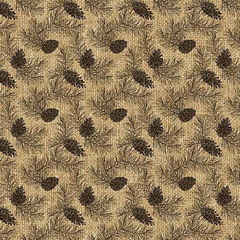 8696 Benartex Designer Fabrics Rustic Journey Pine Forest Tan 01654-70