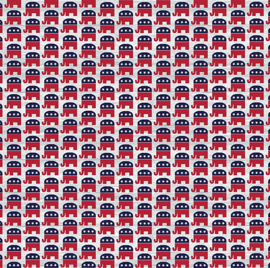 8697 Benartex Designer Fabrics Your Vote Counts Elephants Gray/Multi 01851-13