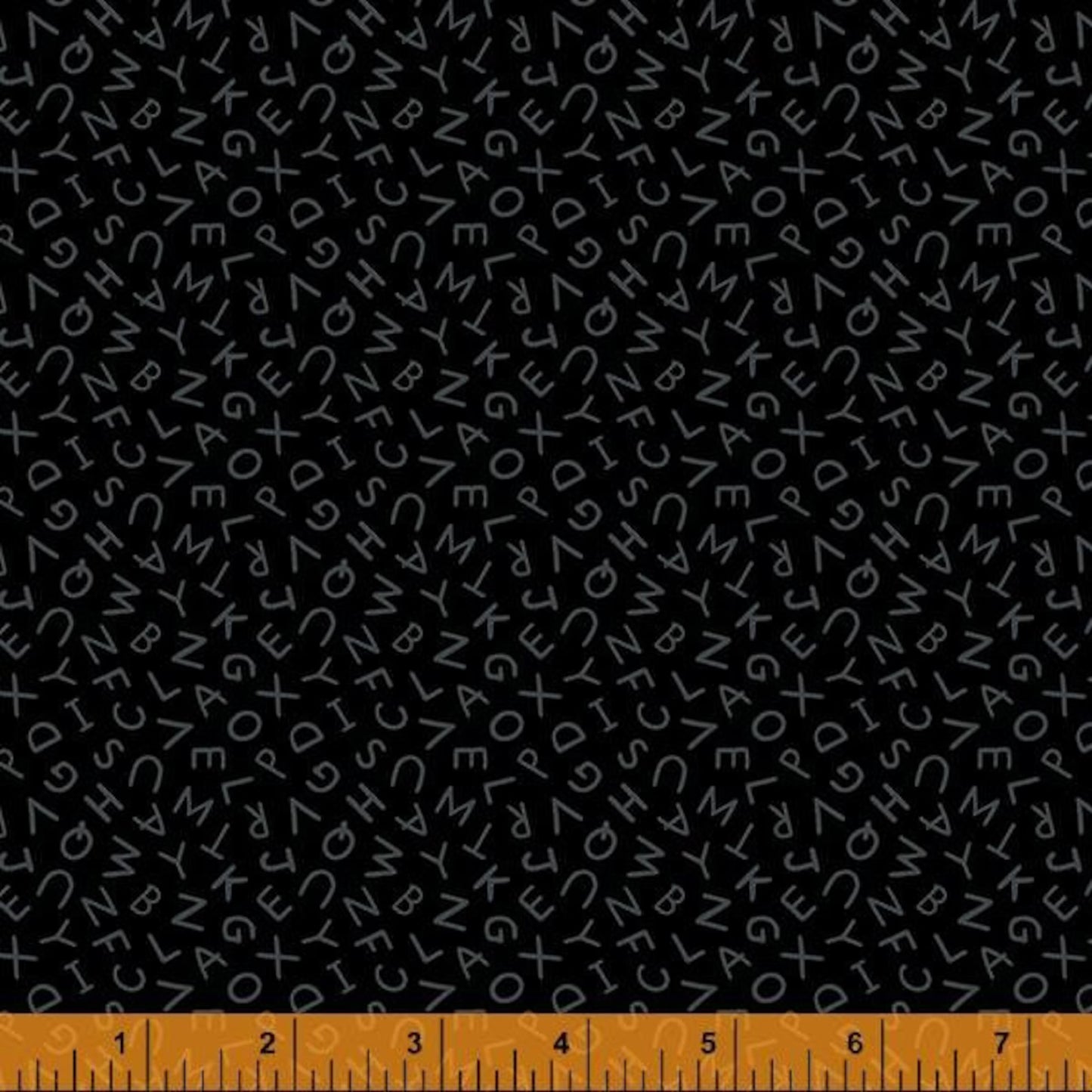 8709 Windham Fabrics Opposites Attract Alphabet Black 53005-2