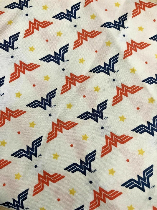 8745 Camelot Fabrics Licensed DC Comics Wonder Woman Logo Americana 23400862WM02