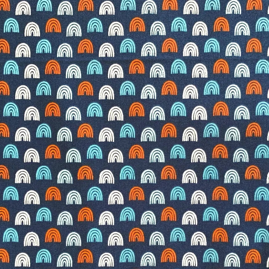 8752 Emma and Mila Fabrics Scallaped Waves on Navy 678361996104