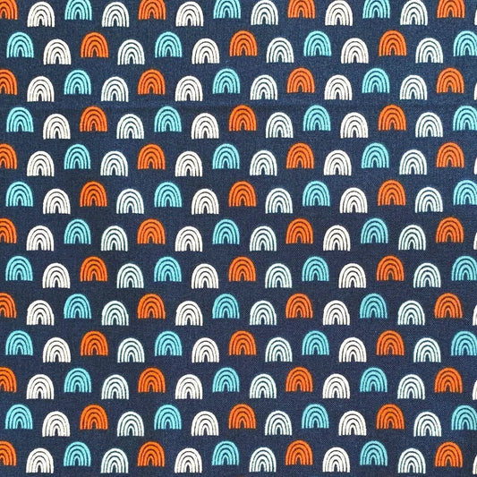 8752 Emma and Mila Fabrics Scallaped Waves on Navy 678361996104