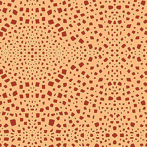 8773 Benartex Designer Fabrics Not Your Mama's Garden Ceramic Tile Copper 13627-89