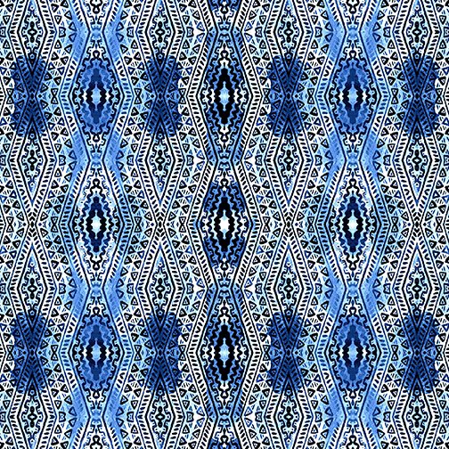 8811  Benartex Designer Fabrics Color Your World with Horses Blanket of Colors Indigo 09433-54