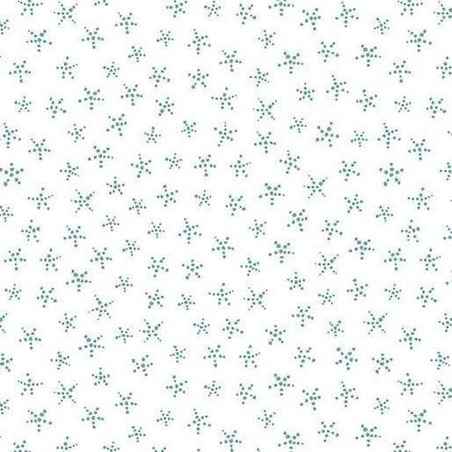 8817 Benartex Designer Fabrics Inspired Heart Dot Spot Turquoise/White 13342-80