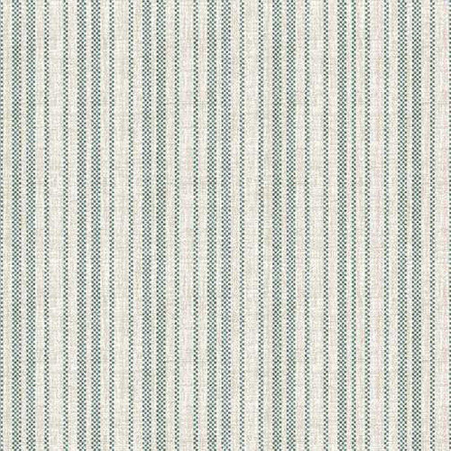 8832 Benartex Designer Fabrics English Autumn Stripe Natural Teal 09449-85