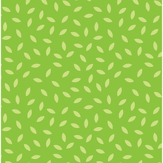 8989 Benartex Designer Fabrics Happy Camper Little Leaf Green 12841-44